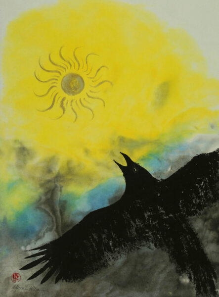 Raven releasing sun